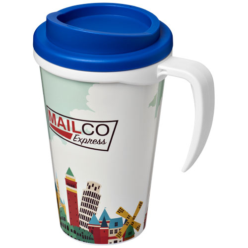 Mug isolant Brite-Americano® grande 350ml Blanc et Bleu minéral